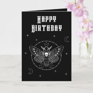 Tarjeta de cumpleaños de la cabeza de la muerte de