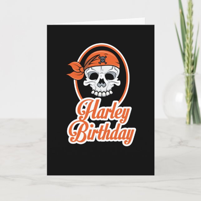 Tarjeta de cumpleaños de la cabeza del Skeleton (Anverso)