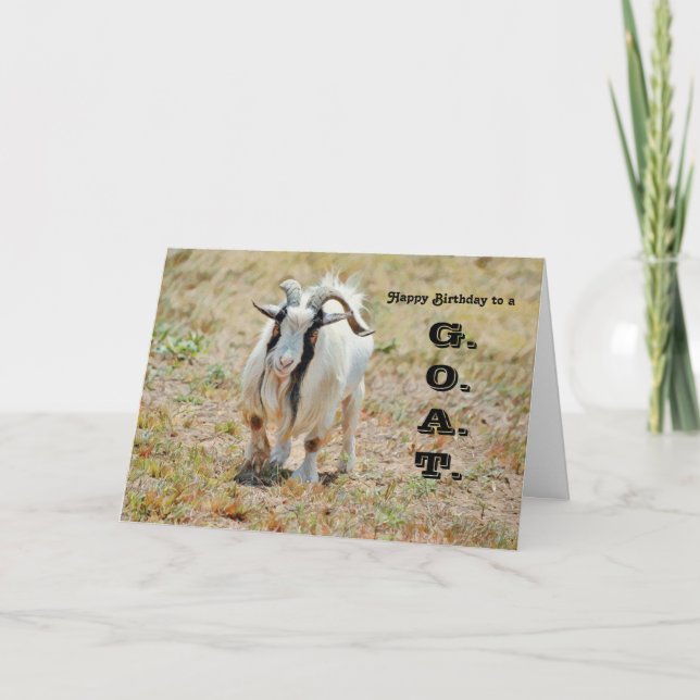 Tarjeta De Cumpleaños De La Cabra Más Grande De To (Anverso)