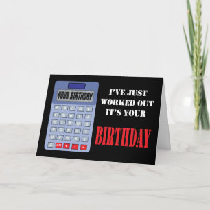 Tarjeta de cumpleaños de la calculadora