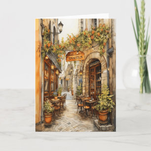 Tarjeta de cumpleaños de la calle italiana