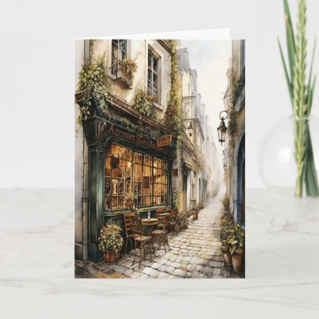 Tarjeta de cumpleaños de la calle italiana (Anverso)