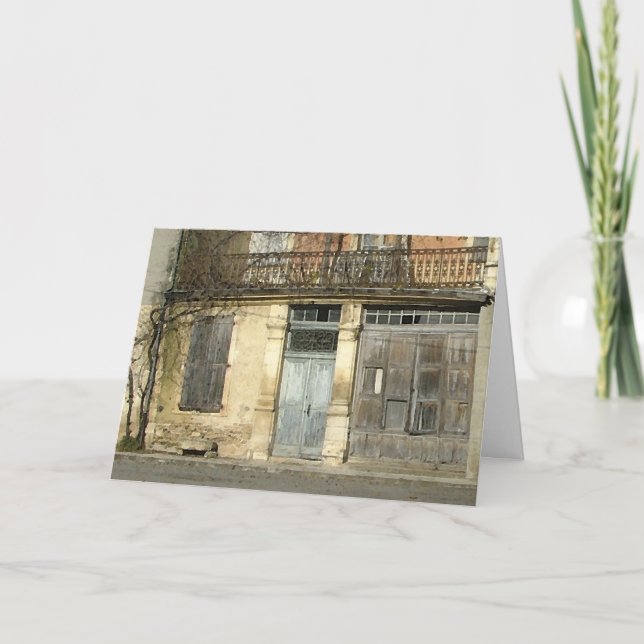 tarjeta de cumpleaños de la casa francesa Shabby (Anverso)