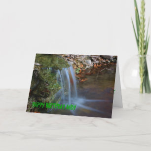 Tarjeta de cumpleaños de la cascada