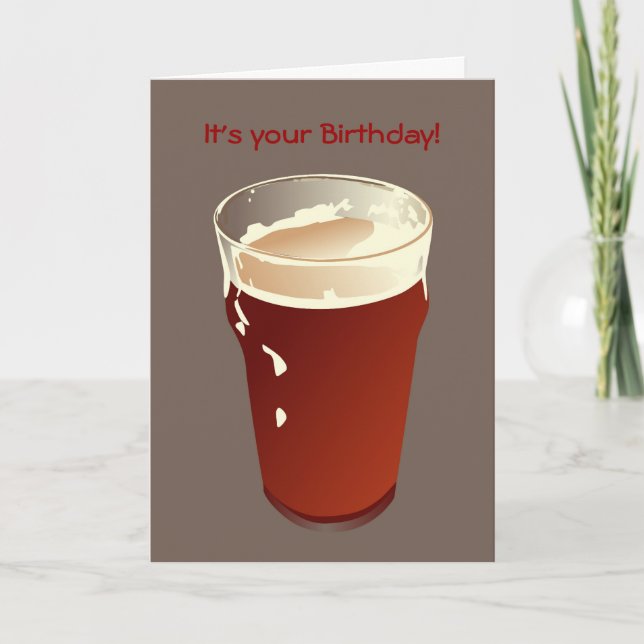 Tarjeta de cumpleaños de la cerveza (Anverso)