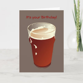 Tarjeta de cumpleaños de la cerveza