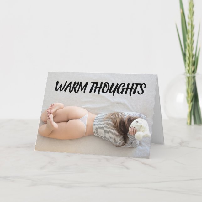 TARJETA DE CUMPLEAÑOS DE LA CHICA DE LA PLAYA BUTT (Anverso)