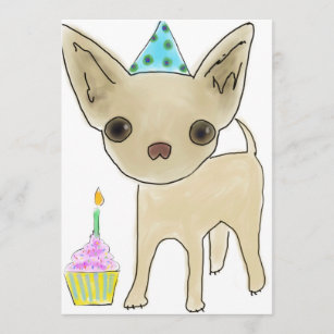 Tarjeta de cumpleaños de la chihuahua