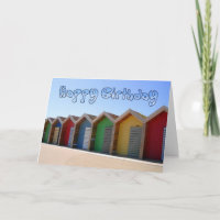 Tarjeta de cumpleaños de la choza de la playa