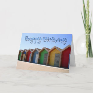 Tarjeta de cumpleaños de la choza de la playa