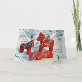 Tarjeta de cumpleaños de la colección de caballos
