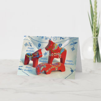 Tarjeta de cumpleaños de la colección de caballos 