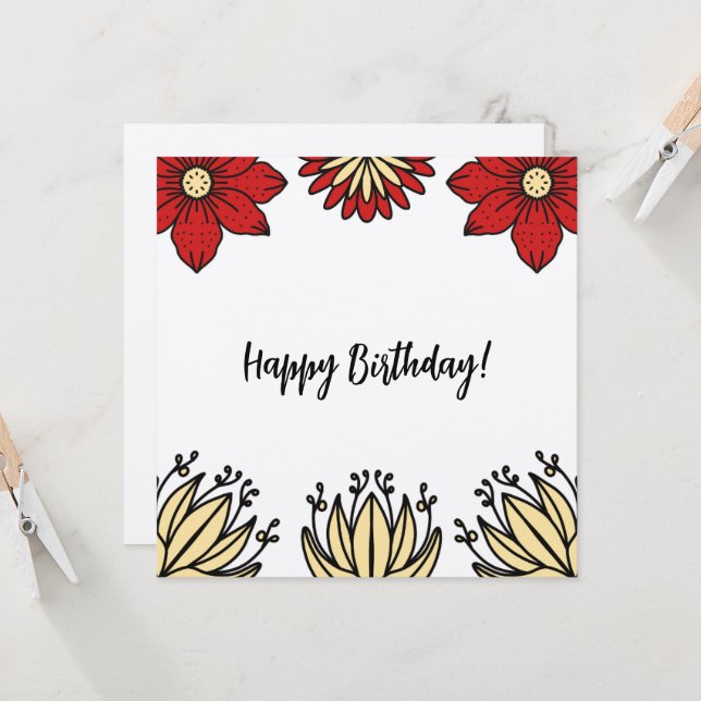 Tarjeta de cumpleaños de la colección Frida (Anverso/Reverso In Situ)