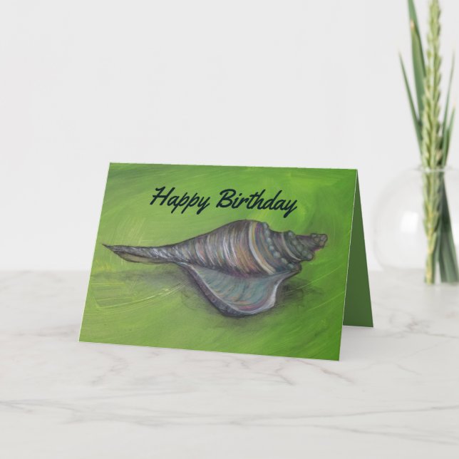 tarjeta de cumpleaños de la concha de mar (Anverso)