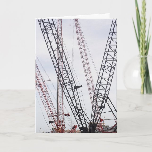 Tarjeta de cumpleaños de la construcción (Anverso)