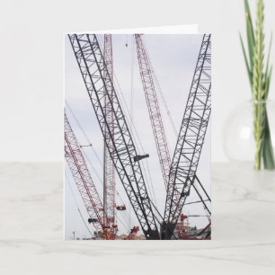 Tarjeta de cumpleaños de la construcción