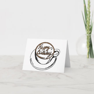 Tarjeta de cumpleaños de la Copa del Café