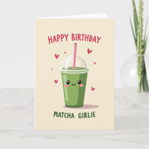 Tarjeta de cumpleaños de la Copa Sweet Green