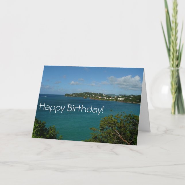 Tarjeta de cumpleaños de la Costa de Santa Lucía ( (Anverso)