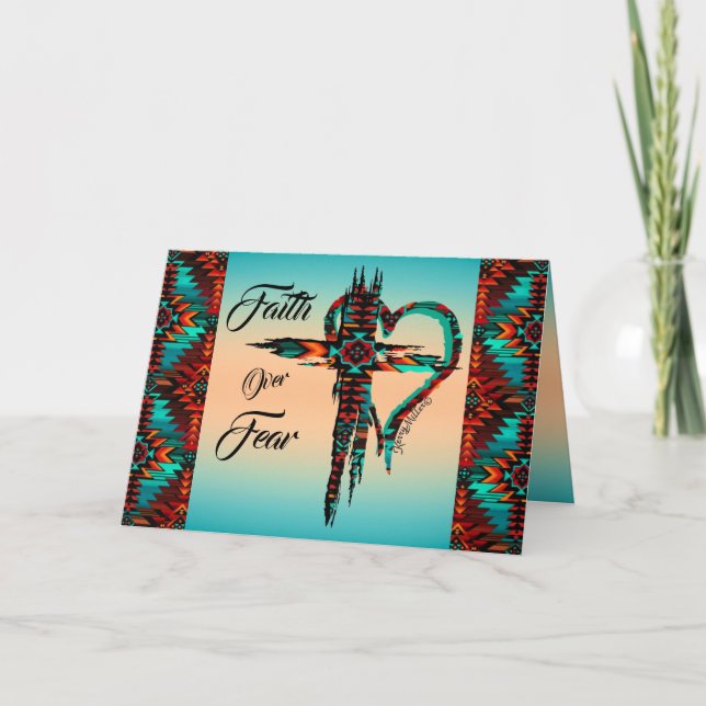 Tarjeta de cumpleaños de la cruz del suroeste (Anverso)