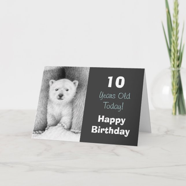 Tarjeta de cumpleaños de la Cubo de Oso Polar (Anverso)