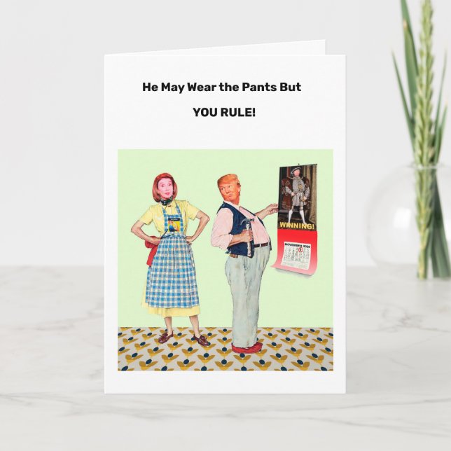 Tarjeta de cumpleaños de la dama de la casa (Anverso)