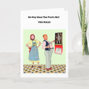 Tarjeta de cumpleaños de la dama de la casa