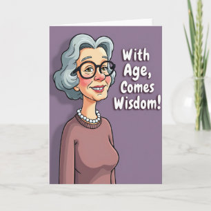 Tarjeta de cumpleaños de la dama de la sabiduría