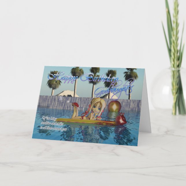 Tarjeta de cumpleaños de la diosa, piscina de Moon (Anverso)