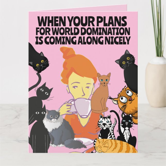 TARJETA DE CUMPLEAÑOS DE LA DOMINACIÓN MUNDIAL DE  (Anverso)