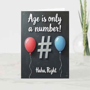 Tarjeta de cumpleaños de la edad de la pizarra