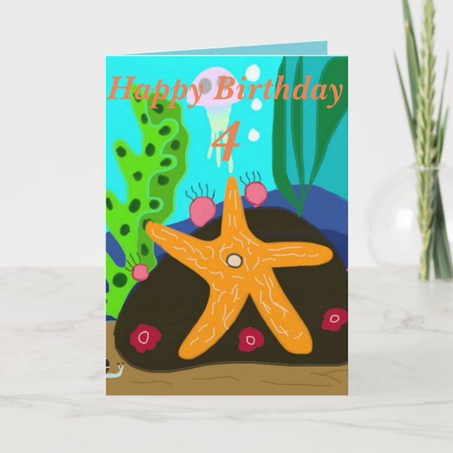 Tarjeta de cumpleaños de la edad editable de Starf (Anverso)