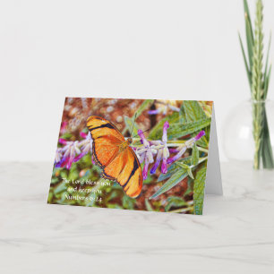 Tarjeta de cumpleaños de la escritura mariposa de