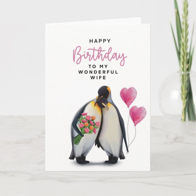 Tarjeta de cumpleaños de la esposa (Anverso)