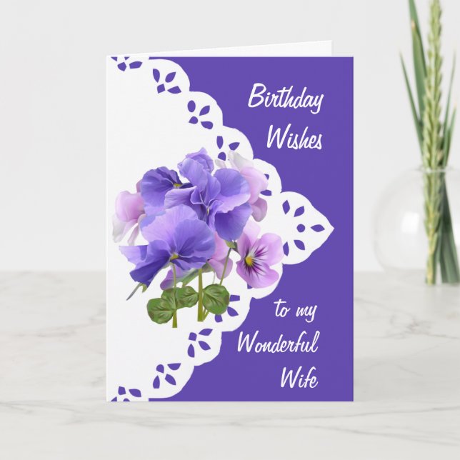 Tarjeta de cumpleaños de la esposa de la mujer de  (Anverso)