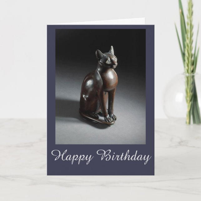 Tarjeta de cumpleaños de la estopa (diosa del gato (Anverso)