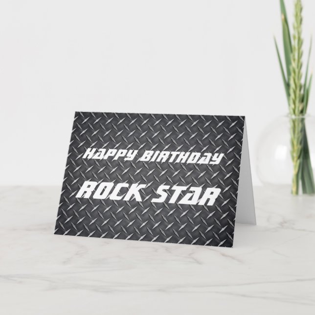 Tarjeta de cumpleaños de la estrella del rock (Anverso)