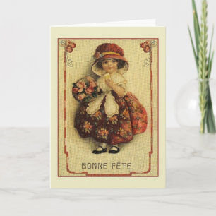 Tarjeta de cumpleaños de la Fête francesa de Victo