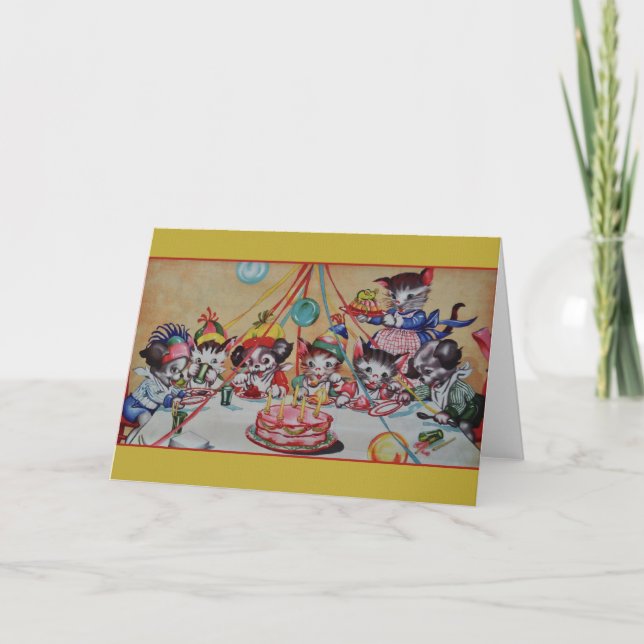 Tarjeta de cumpleaños de la fiesta de cumpleaños (Anverso)