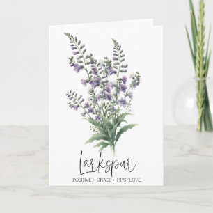Tarjeta de cumpleaños de la flor de nacimiento de