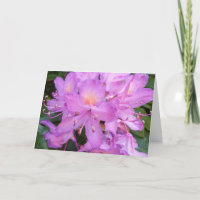 Tarjeta de cumpleaños de la flor del rododendro