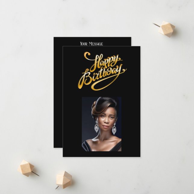 Tarjeta de cumpleaños de la foto (Anverso/Reverso In Situ)