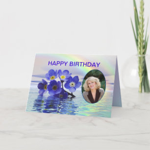 Tarjeta de cumpleaños de la foto con nomeolvides