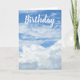 TARJETA DE CUMPLEAÑOS DE LA FOTO DE LAS NUBES DE C