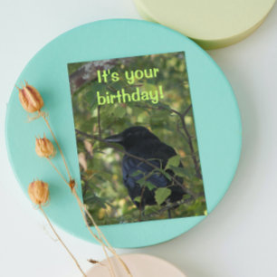 Tarjeta de cumpleaños de la foto del árbol del cue