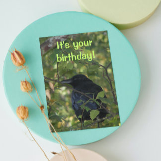 Tarjeta de cumpleaños de la foto del árbol del cue