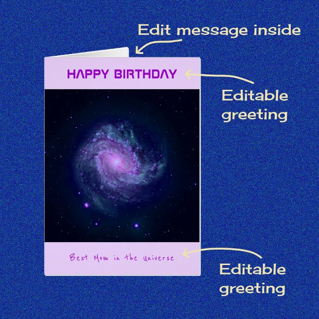Tarjeta de cumpleaños de la galaxia espiral de tex (Subido por el creador)