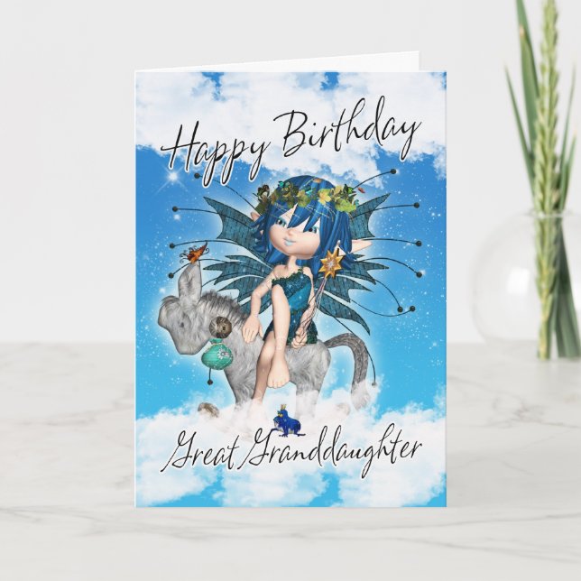 Tarjeta de cumpleaños de la gran nieta - Con produ (Anverso)