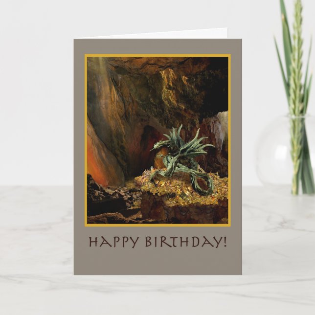 Tarjeta de cumpleaños de la guarida del dragón (Anverso)