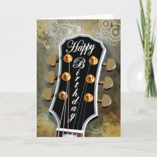 Tarjeta de cumpleaños de la guitarra
